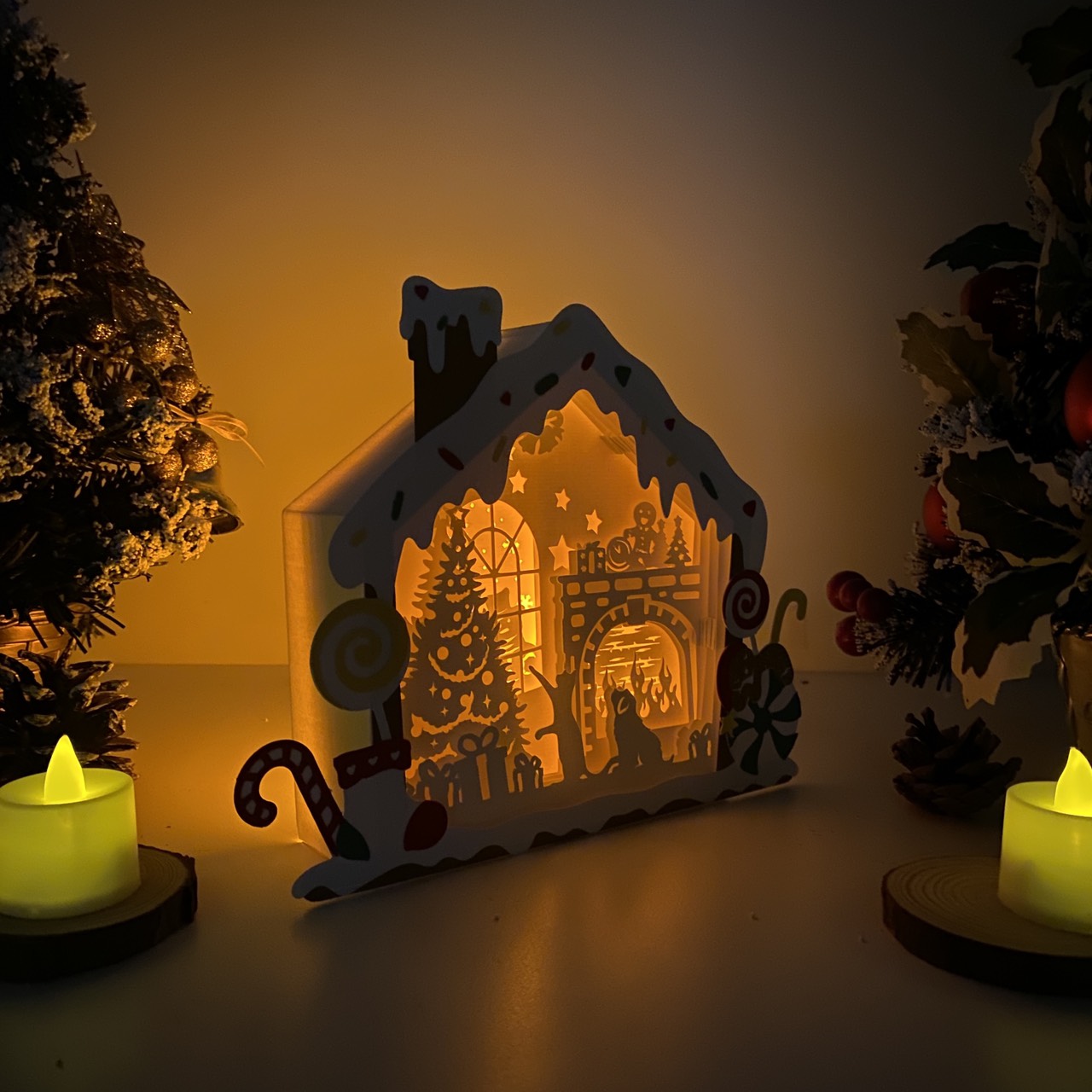 Fireplace – 3D Box SVG File for Cricut & Silhouette