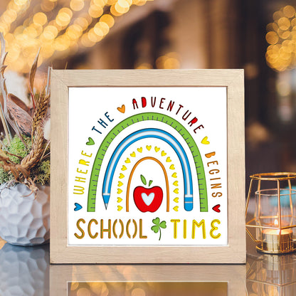 School Time – 3D Shadow Box SVG File for Cricut & Silhouette