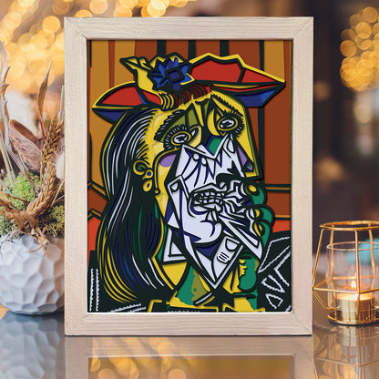 The Weeping Woman – 3D Shadow Box SVG File for Cricut & Silhouette