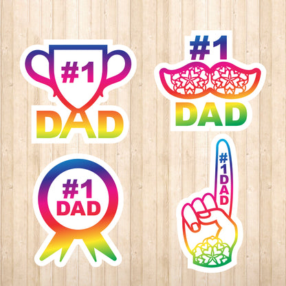 Number 1 Dad Stickers - Cricut File - VEKTOR KRAFT