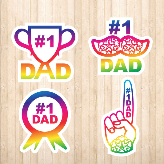 Number 1 Dad Stickers - Cricut File - VEKTOR KRAFT