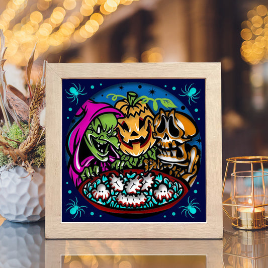 Spooky Halloween – 3D Halloween Paper Cut Shadow Box File - Cricut File - (8x8 inches) - VEKTOR KRAFT