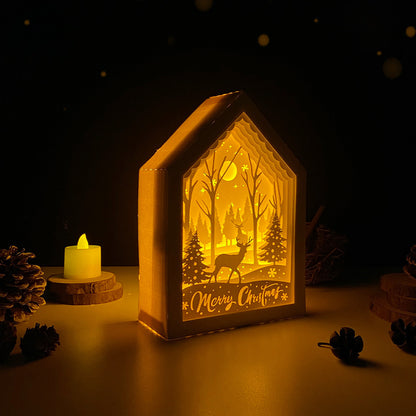Merry Christmas 2 – 3D Box SVG File for Cricut & Silhouette