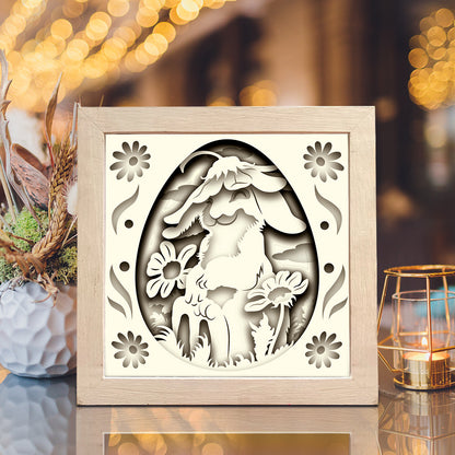 Easter Bunny 2 – 3D Shadow Box SVG File for Cricut & Silhouette