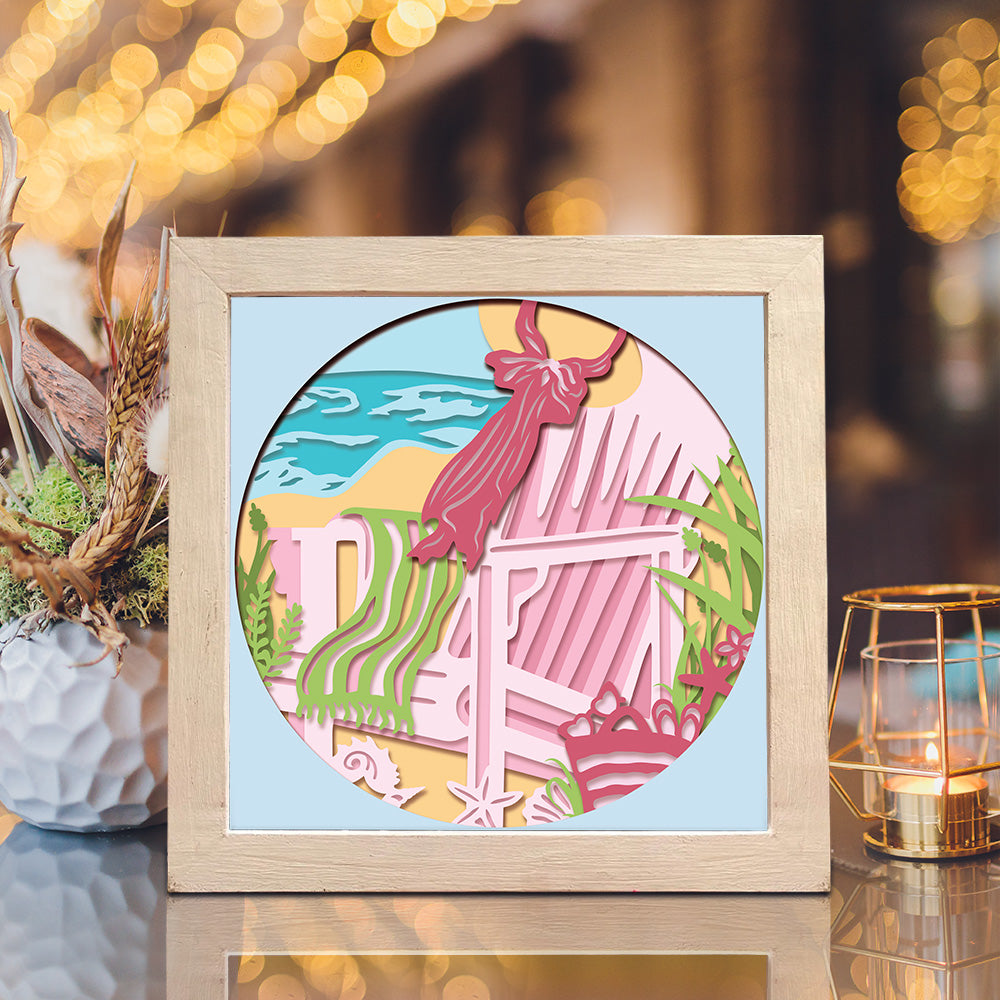 Beach Chair – 3D Shadow Box SVG File for Cricut & Silhouette