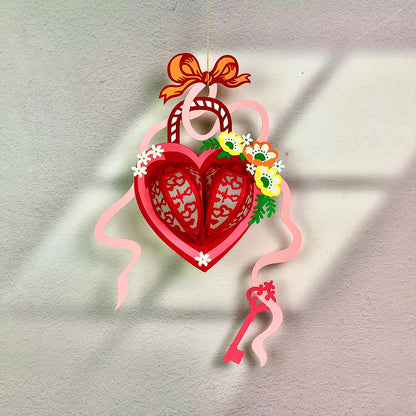 Love Locks - 3D Valentine Paper Lantern File  - Cricut File  - VEKTOR KRAFT