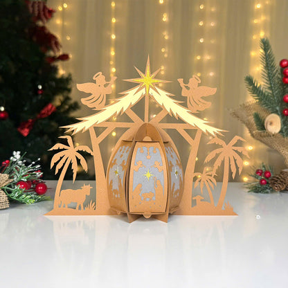 Nativity Scene 1 - 3D Christmas Lantern File - Cricut File  - VEKTOR KRAFT