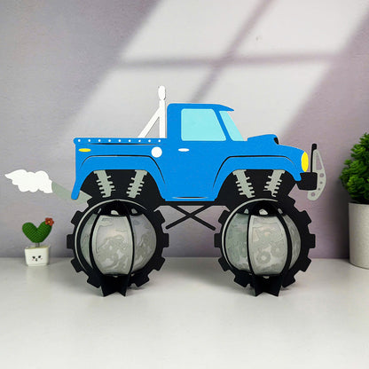Monster Truck - 3D Paper Cut Lantern File  - Cricut File  - VEKTOR KRAFT