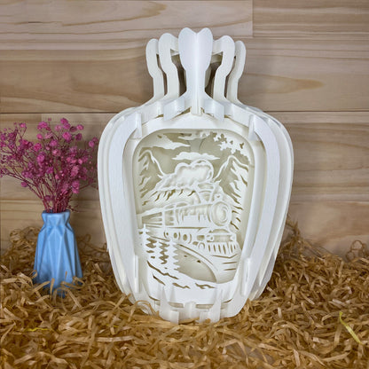 Train – 3D Pop-Up Card SVG File for Cricut & Silhouette