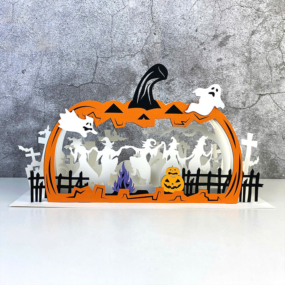 Witches Dancing – 3D Pop-Up Card SVG File for Cricut & Silhouette