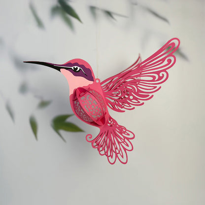 Hummingbird 2 - 3D Animal Paper Cut Lantern File  - Cricut File  - VEKTOR KRAFT