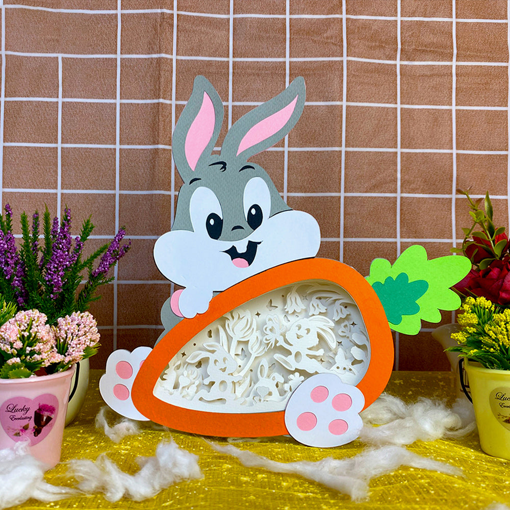 Bunny Easter  – 3D Carrot Box 3 File - Cricut File - VEKTOR KRAFT