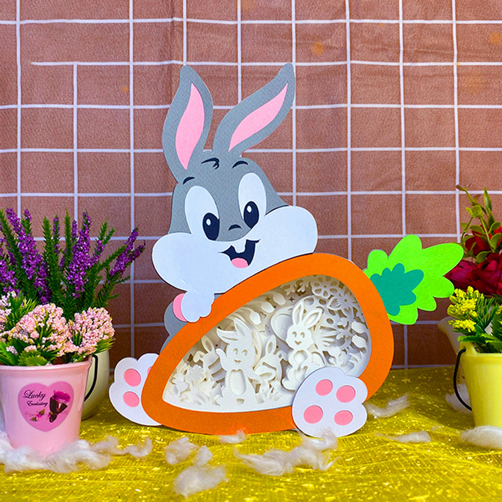 Bunny Easter 2  – 3D Carrot Box 3 File - Cricut File - VEKTOR KRAFT