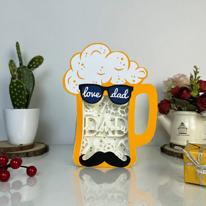 I Love You Dad – 3D Beer Box File - Cricut File - VEKTOR KRAFT
