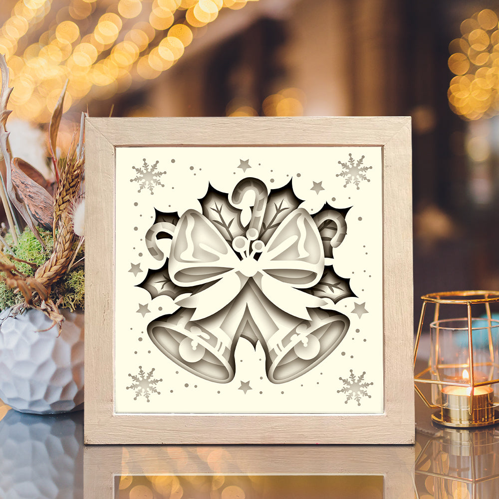 Christmas Bells – 3D Shadow Box SVG File for Cricut & Silhouette