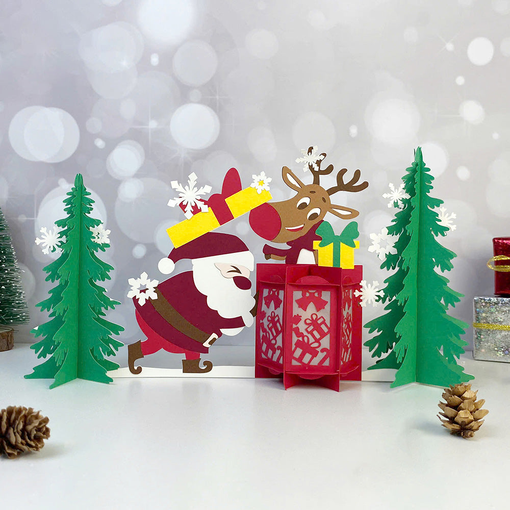Merry Christmas - 3D Christmas Lantern File - Cricut File  - VEKTOR KRAFT