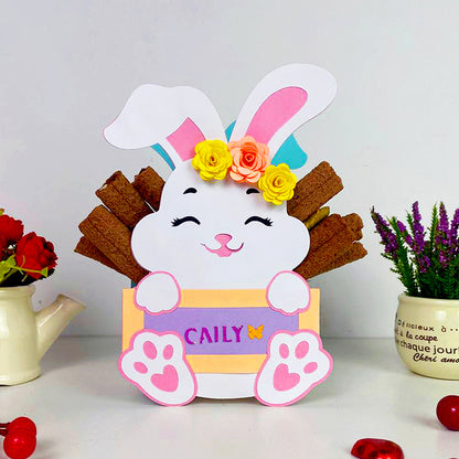 Easter Bunny Basket – 3D Shadow Box SVG File for Cricut & Silhouette
