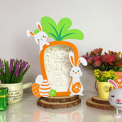 Rabbit Holding Egg – 3D Carrot box 2 File - Cricut File - VEKTOR KRAFT