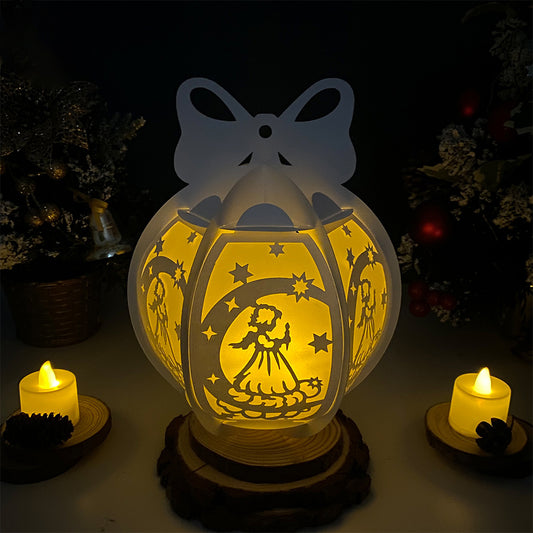 Xmas Angel - 3D Globe Lantern File - Cricut File - VEKTOR KRAFT