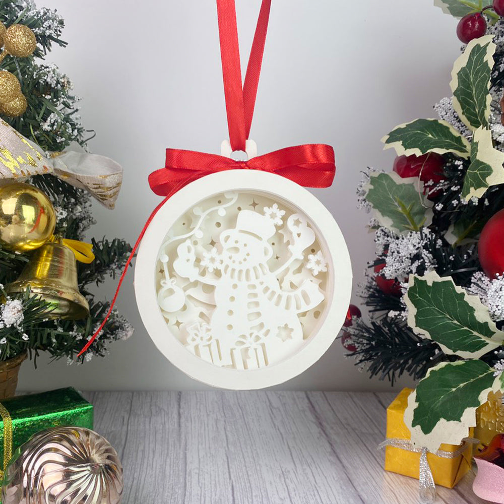 Christmas Snowman – 3D Lantern SVG File for Cricut & Silhouette