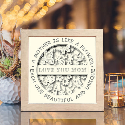 Love You Mom 3 – 3D Shadow Box SVG File for Cricut & Silhouette