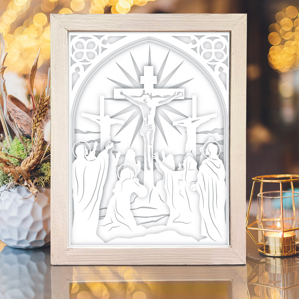 Jesus 7 – 3D Lightbox SVG File for Cricut & Silhouette