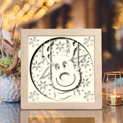 Rudolph 2 – 3D Shadow Box SVG File for Cricut & Silhouette