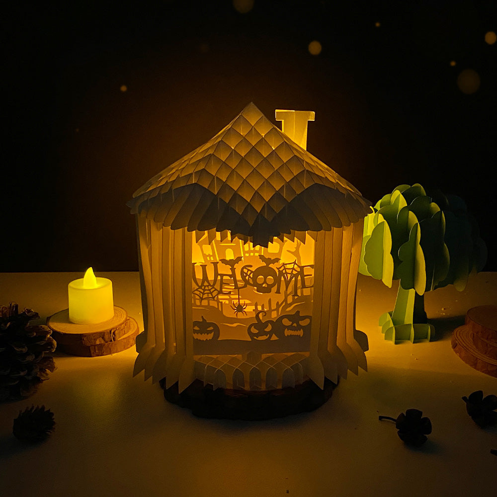Welcome Halloween – 3D Pop-Up Card SVG File for Cricut & Silhouette