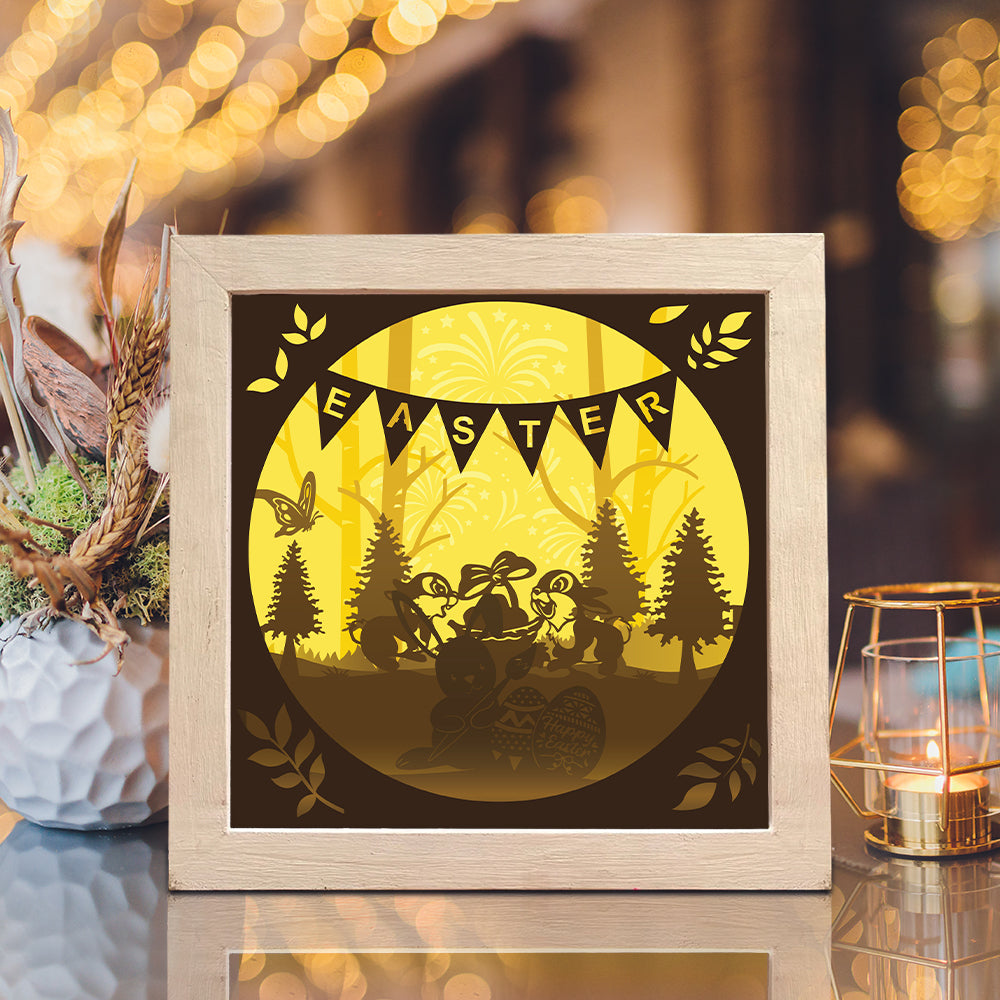 Easter 9 - 3D Easter Papercut Lightbox File - Cricut File - VEKTOR KRAFT