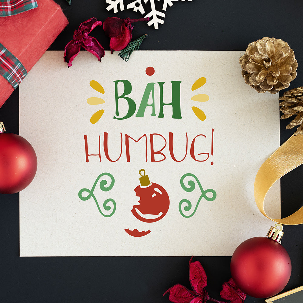 Bah Humbug – 3D Lightbox SVG File for Cricut & Silhouette