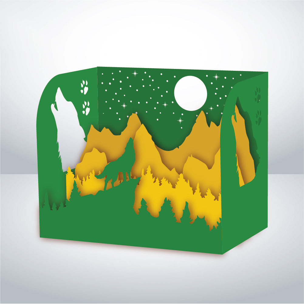 Wolf – 3D Pop-Up Card SVG File for Cricut & Silhouette