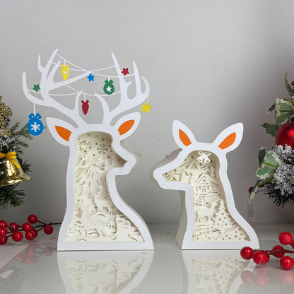 Christmas Deer 2 – 3D Box SVG File for Cricut & Silhouette