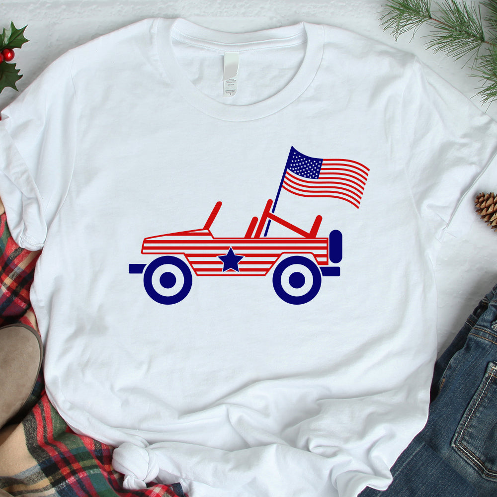 Happy 4th Of July Truck - Cricut File - VEKTOR KRAFT