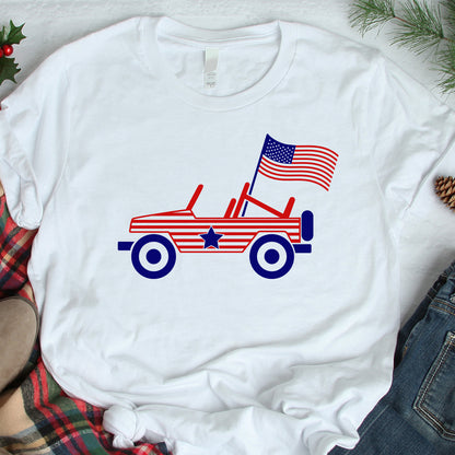 Happy 4th Of July Truck - Cricut File - VEKTOR KRAFT