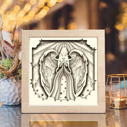 Angel 5 – 3D Shadow Box SVG File for Cricut & Silhouette