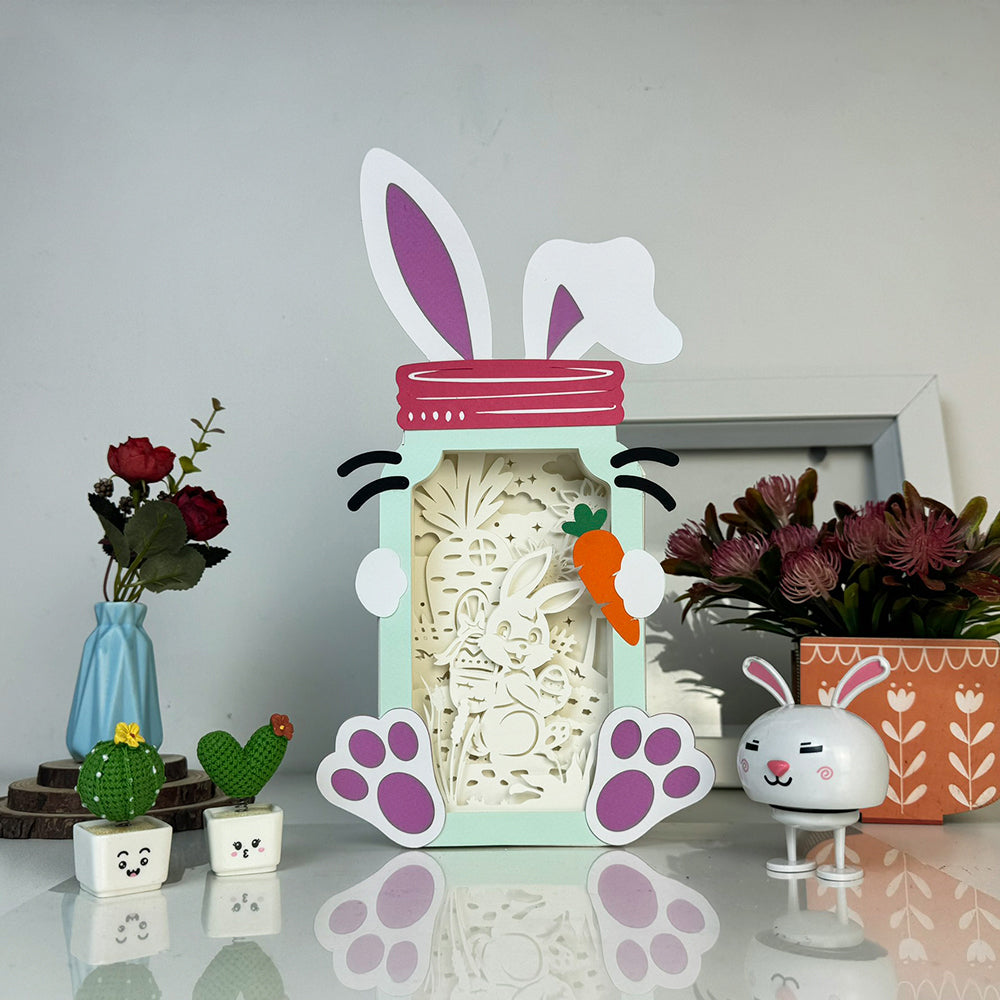 Easter – 3D Bunny Mason Jar Box File - Cricut File - VEKTOR KRAFT