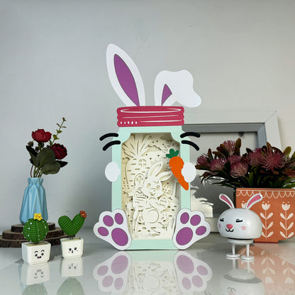 Easter – 3D Bunny Mason Jar Box File - Cricut File - VEKTOR KRAFT