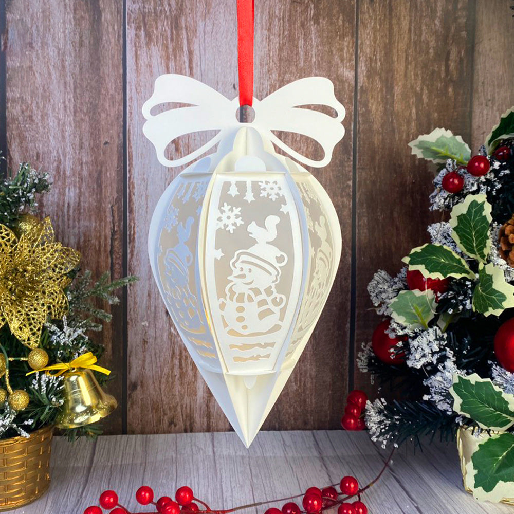 Christmas Snowman – 3D Lantern SVG File for Cricut & Silhouette