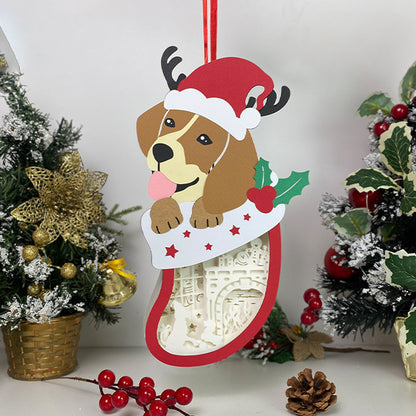 Christmas Dog – 3D Box SVG File for Cricut & Silhouette