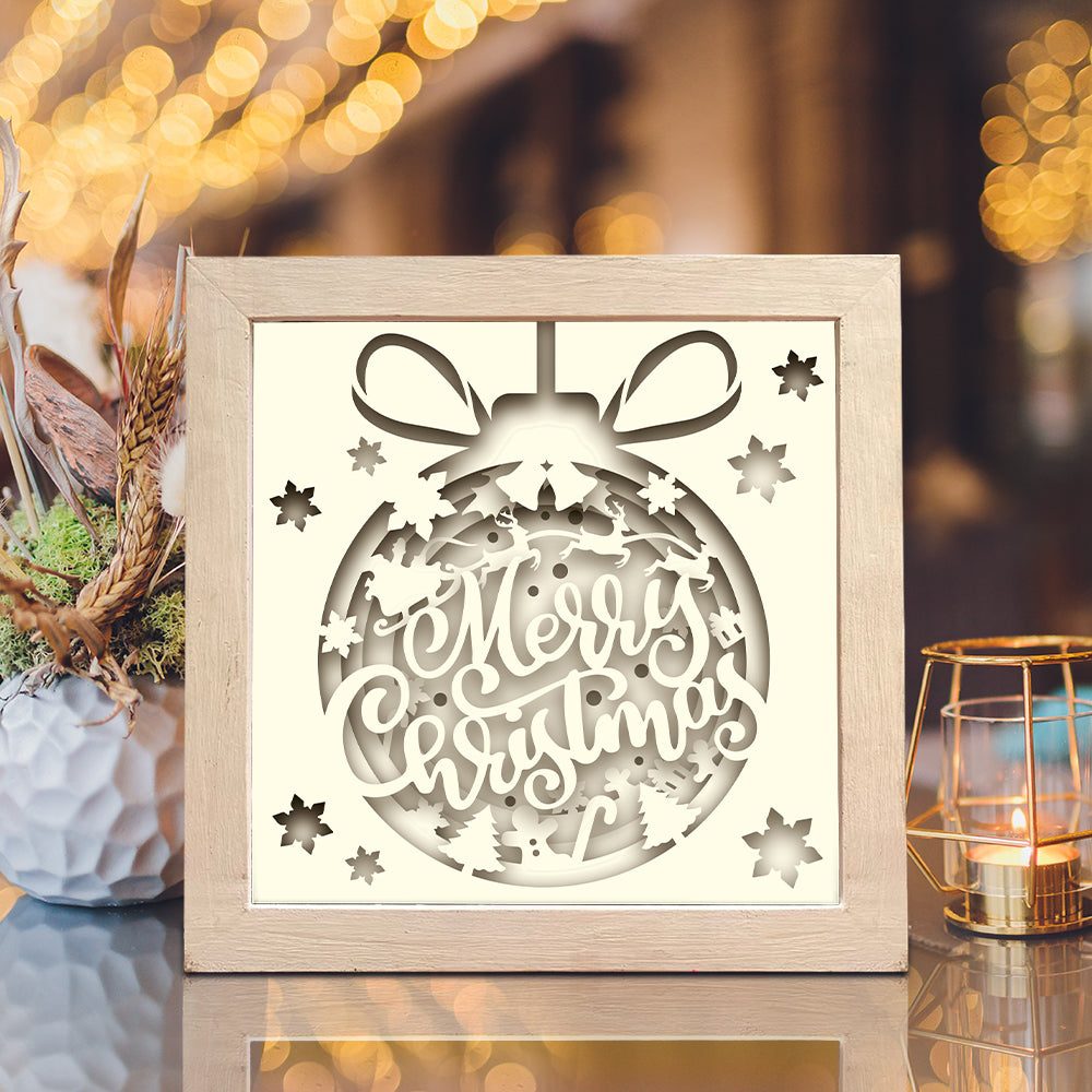Happy Christmas – 3D Shadow Box SVG File for Cricut & Silhouette