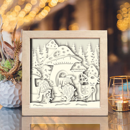 Christmas Gnome 10 – 3D Shadow Box SVG File for Cricut & Silhouette