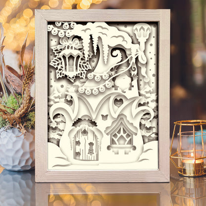 Christmas House 2 – 3D Shadow Box SVG File for Cricut & Silhouette