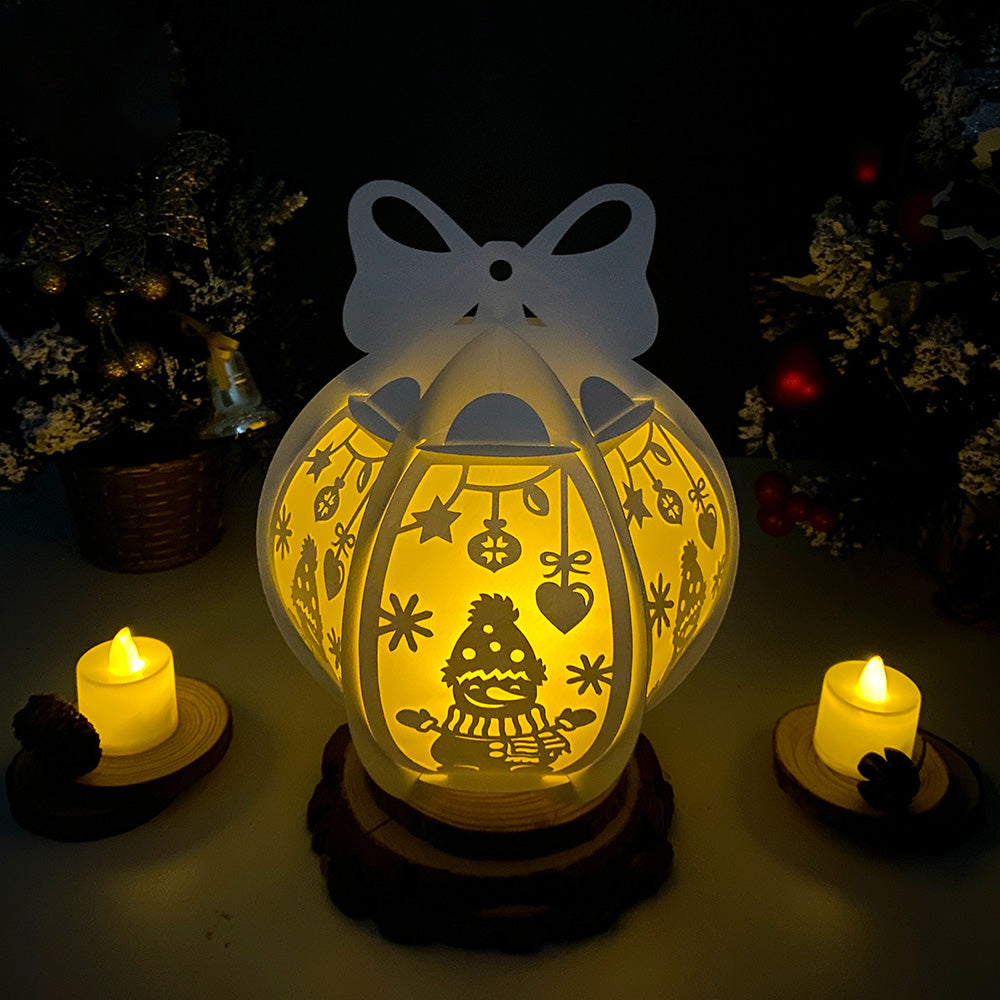 Snowman – 3D Lantern SVG File for Cricut & Silhouette