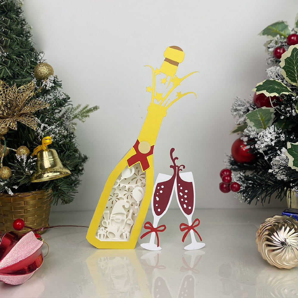 Gnome – 3D Champagne Box  File - Cricut File - VEKTOR KRAFT