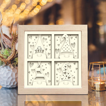Gnome Love 7 – 3D Shadow Box SVG File for Cricut & Silhouette