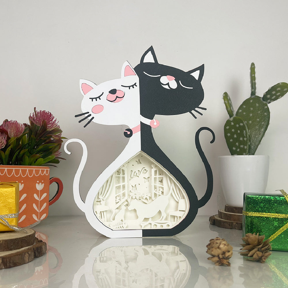 Cat & Dog Love – 3D Cat Love Box File - Cricut File - VEKTOR KRAFT