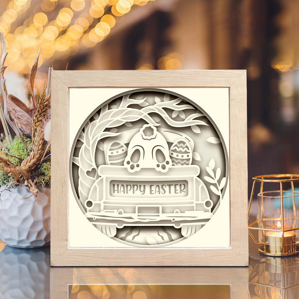 Easter Truck – 3D Shadow Box SVG File for Cricut & Silhouette