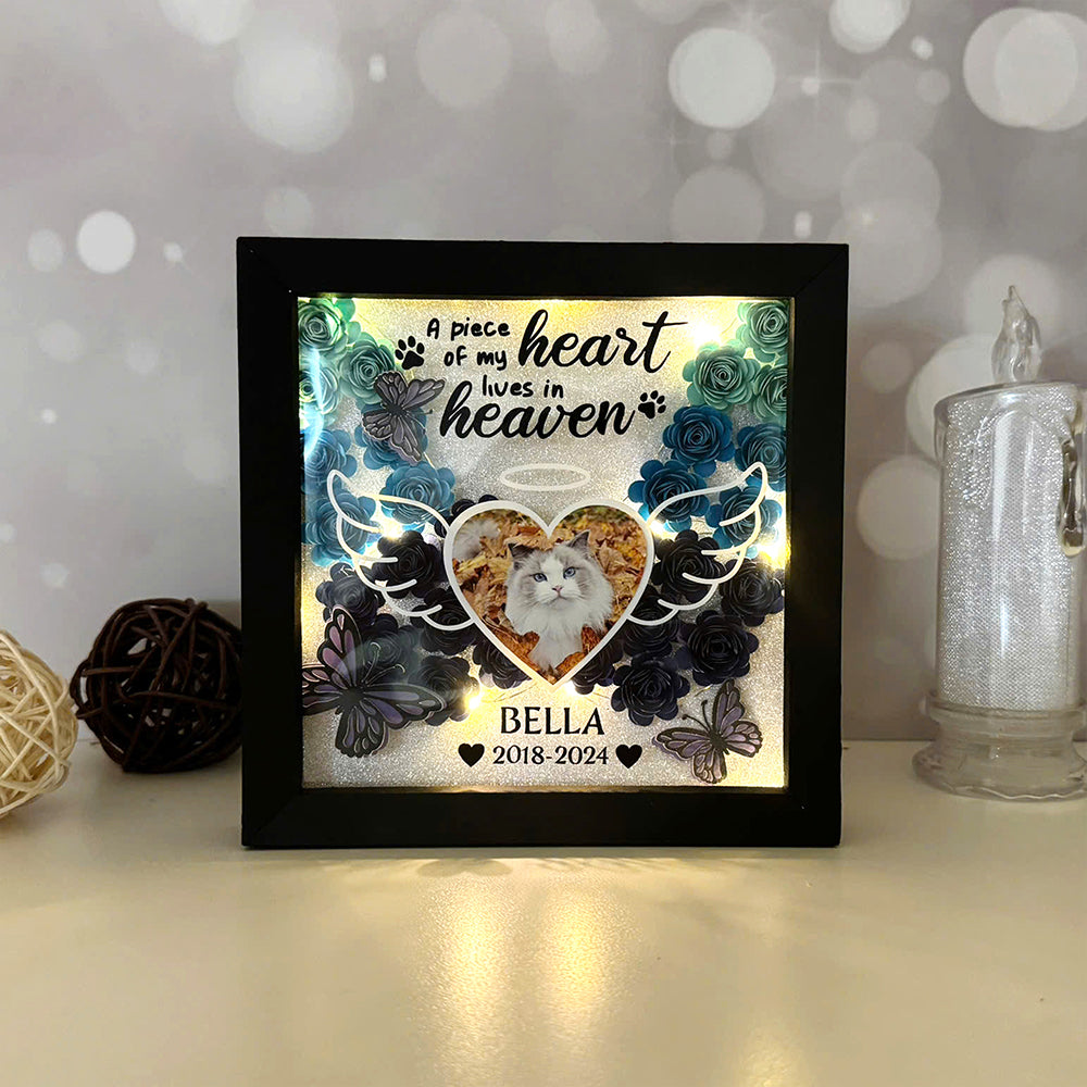 Custom Wings Pet Memorial – 3D Shadow Box SVG File for Cricut & Silhouette