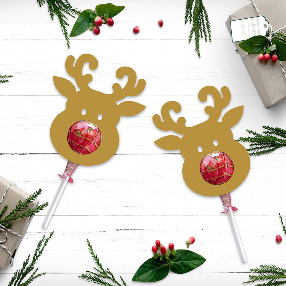 Reindeer Lollipop Cutout - Cricut File - VEKTOR KRAFT