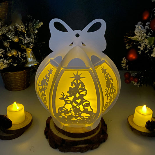 Xmas - 3D Globe Lantern File - Cricut File - VEKTOR KRAFT